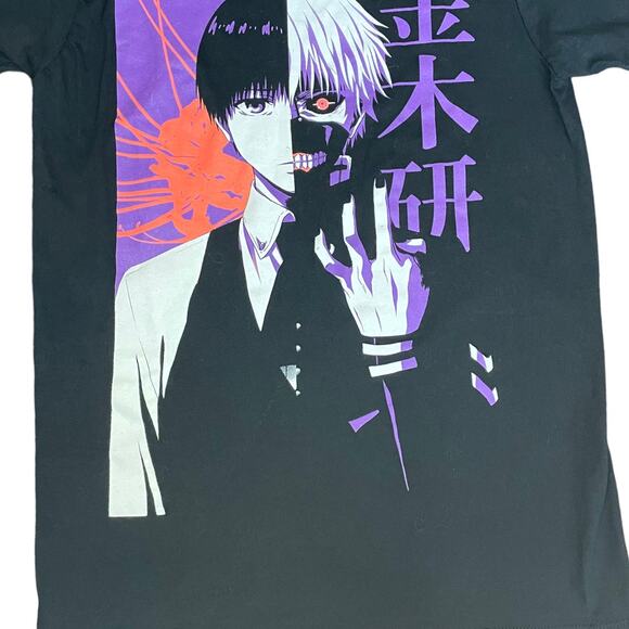Funimation Black 100% Cotton Tokyo Ghoul Kaneki T-shirt Sz M - Picture 2 of 6